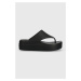 Žabky Crocs Brooklyn Flip dámske, čierna farba, na platforme, 208727