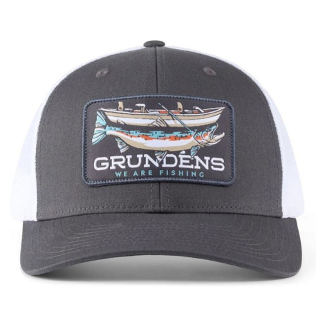 Grundéns šiltovka drift boat trucker charcoal/white