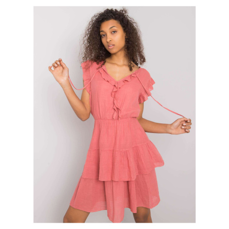 OCH BELLA Pink light dress with ruffles