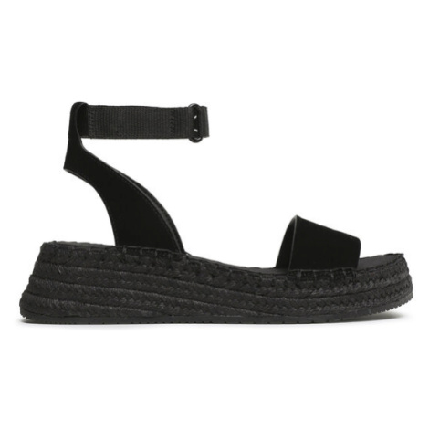 Calvin Klein Jeans Espadrilky Sporty Wedge Rope Su Con YW0YW00977 Čierna