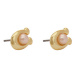 Coach Náušnice Pearl Signature C Stud Earrings 37341922GLD651 Zlatá