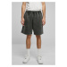 Black Heavy Stone Washed Sweat Shorts