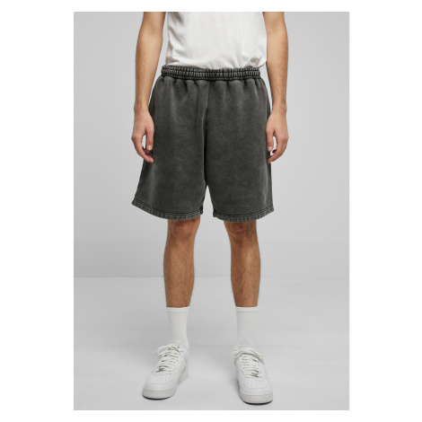 Black Heavy Stone Washed Sweat Shorts Urban Classics