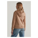 MIKINA GANT REG TONAL SHIELD ZIP HOODIE CARAMEL BEIGE