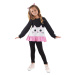 Denokids Frilly White Cat Girl's T-shirt Tights Set