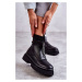 Women's sock boots with zipper black shelter