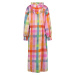 ŠATY GANT REL MULTI CHECKED CTN SILK DRESS MULTICOLOR