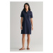 ŠATY GANT SLIM SHIELD SS PIQUE POLO DRESS EVENING BLUE