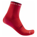 CASTELLI Cyklistické ponožky klasické - ROSSO CORSA 11 LADY - červená