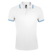 SOĽS Pasadena Pánske polo triko SL00577 White / Aqua