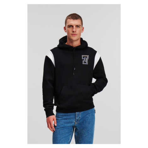 Mikina Karl Lagerfeld Varsity Hoodie Black