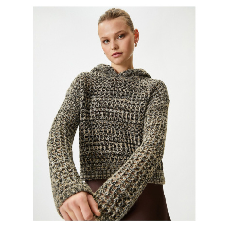 Koton X Şahika Ercümen - Hooded Openwork Knitted Sweater