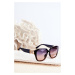 Women's Sunglasses with Gold Detailing UV400 Dark Blue-Black