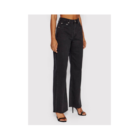 NA-KD Džínsy Raw Hem 1100-005321-0002-581 Čierna Regular Fit