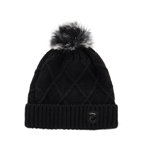 Warm hat with pompom ALPINE PRO GODERE black