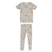 Carter's Pyžamo 'Bunny Easter'  tmavošedá / sivá melírovaná / oranžová / biela