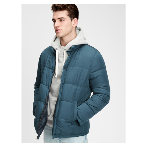 GAP Bunda upcycled puffer jacket Modrá