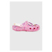Detské šľapky Crocs CLASSIC HELLO KITTY ružová farba