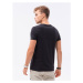 OMBRE-T-shirt SS-S1369-V1-BLACK Čierna