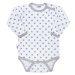 Dojčenské body New Baby Classic II sivé s hviezdičkami 80 , 20C35017