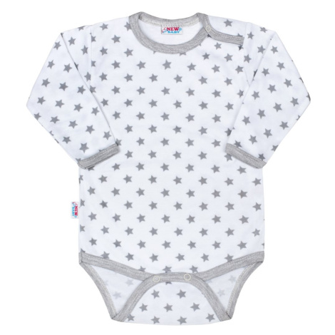 Dojčenské body New Baby Classic II sivé s hviezdičkami 80 , 20C35017