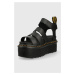 Kožené sandále Dr. Martens Blaire Quad dámske, čierna farba, na platforme DM27296001
