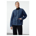 Trendyol Blue Quilted Denim Jacket