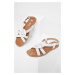 Kožené sandále Answear Lab Dámske, biela farba