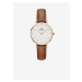 Hnedé dámske kožené hodinky Daniel Wellington Petite Durham