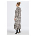 ŠATY GANT REL LACE PRINT TURTLENECK DRESS LINEN