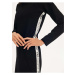 Čierne dámske mikinové púzdrové šaty s rolákom DKNY