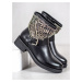 BESTELLE BOOTIES WITH CRYSTALS black