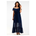 Awama Woman's Dress A573 Navy Blue