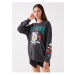 LC Waikiki Crew Neck Mickey Mouse Printed Long Sleeve Oversize Women's Sweatshirt