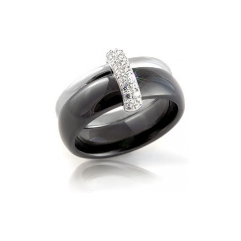 Modesi Čierny keramický prsteň QJRQY6269KL 54 mm
