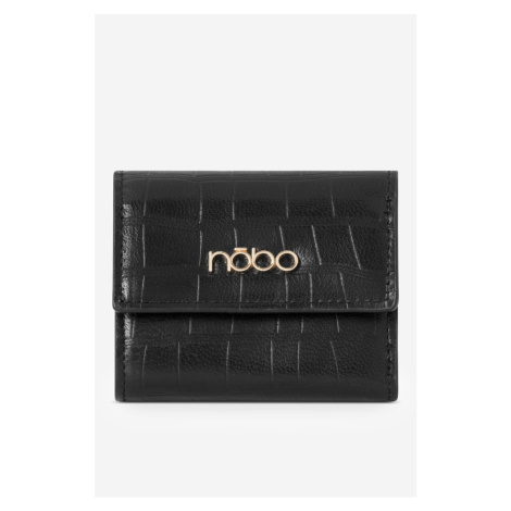 Dámska malá prírodná kožená peňaženka Nobo čierna