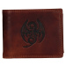 Pánska kožená peňaženka SendiDesign Dragon - hnedá