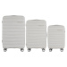 SMOTANOVÁ 3DIELNA SADA KUFROV WINGS MUR01 -3, SET OF 3 WINGS POLIPROPYLEN SUITCASES L,M,S BEIGE