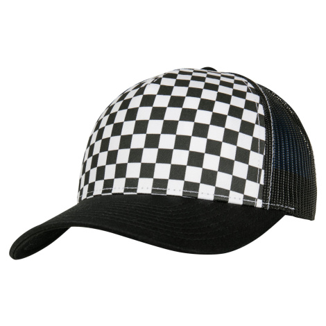 Checkerboard Retro Trucker Black/White