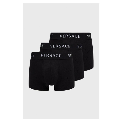 Boxerky Versace (3-pak) pánske, čierna farba, AU04320