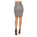 Sexy KouCla pencil skirt in houndstooth pattern blackwhite