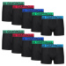 10PACK Men's Boxer Shorts Gianvaglia Black