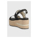 Sandále U.S. Polo Assn. LOREN dámske, čierna farba, na kline, LOREN006D