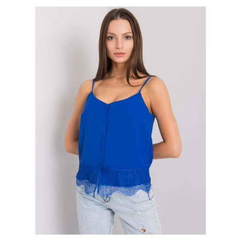 Cobalt top with buttons