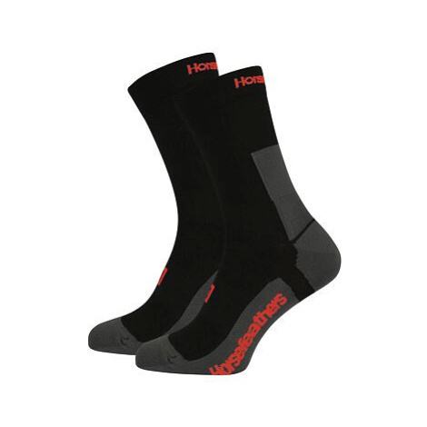 HORSEFEATHERS Technické funkčné ponožky Cadence Long - black/red BLACK