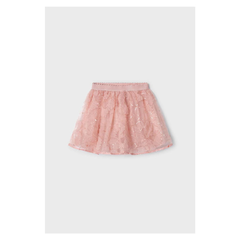 Dievčenská sukňa Mayoral ružová farba, mini, áčkový strih
