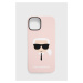 Puzdro na mobil Karl Lagerfeld Iphone 14 6,1" ružová farba