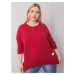 Bavlnená plus size mikina 6872 - FPrice one size bordó