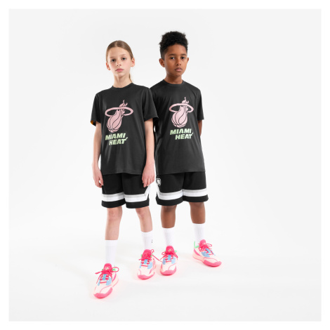 Detské basketbalové tričko TS 900 NBA Miami Heat čierne TARMAK