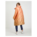 Oranžový dámsky prešívaný zimný kabát Guess Ophelie